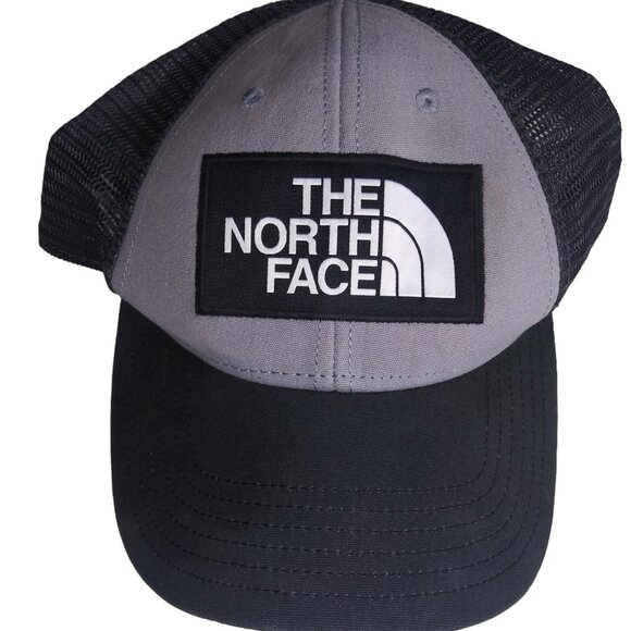 The North Face Mudder Trucker Hat Mesh Black and Grey TNF Adjustable Strap Cap - Picture 1 of 11